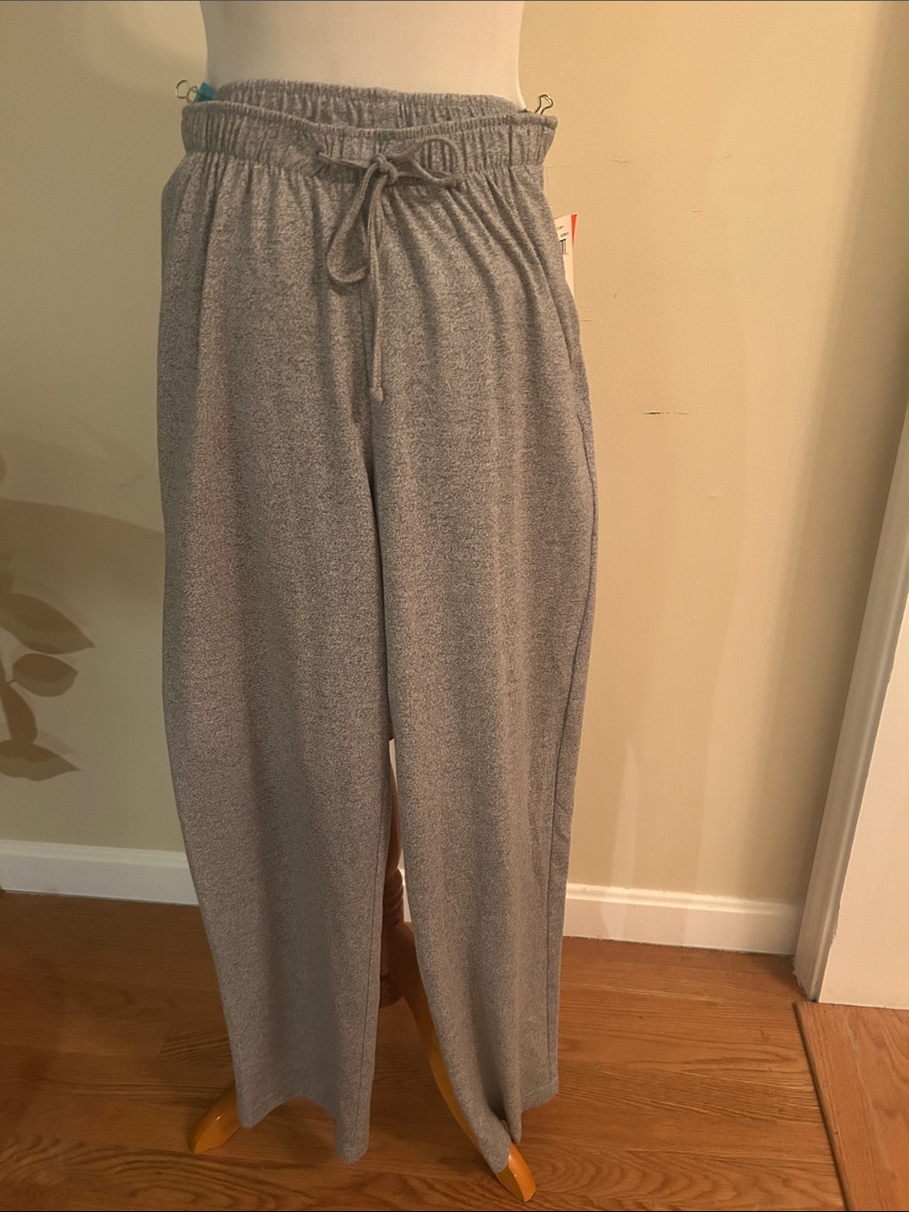 Cathy Daniels Light Gray Drawstring lightweight Joggers